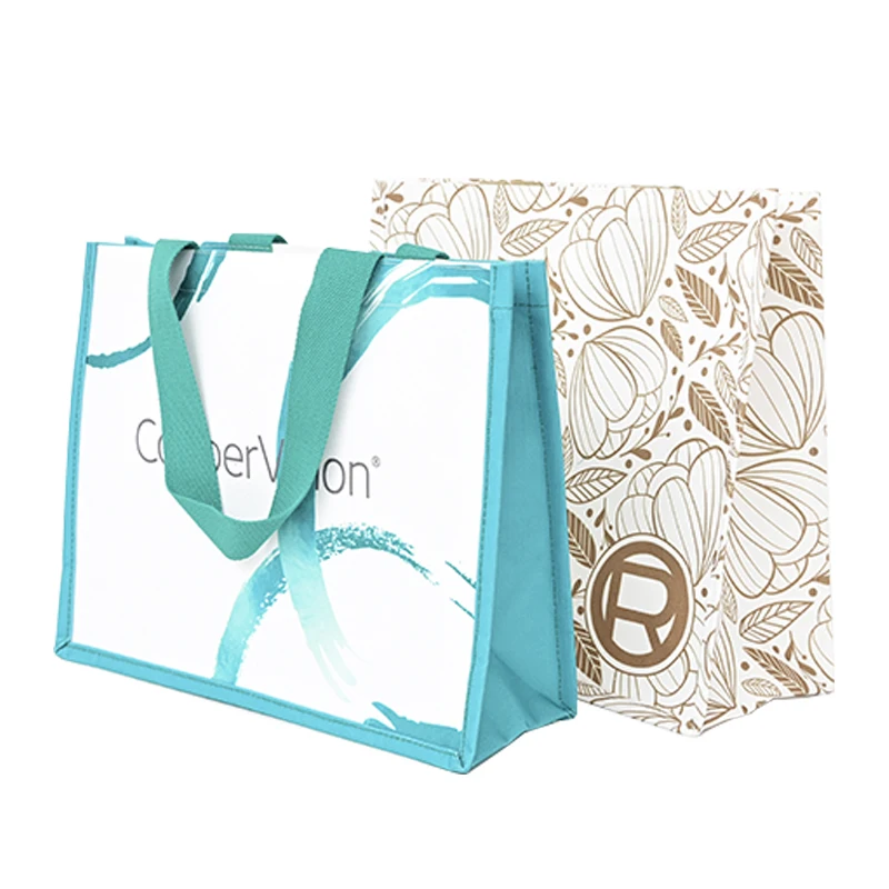 Tote Shopping Laminated Metallic Pp Non Woven Bag Pp Polypropylene Woven Bag