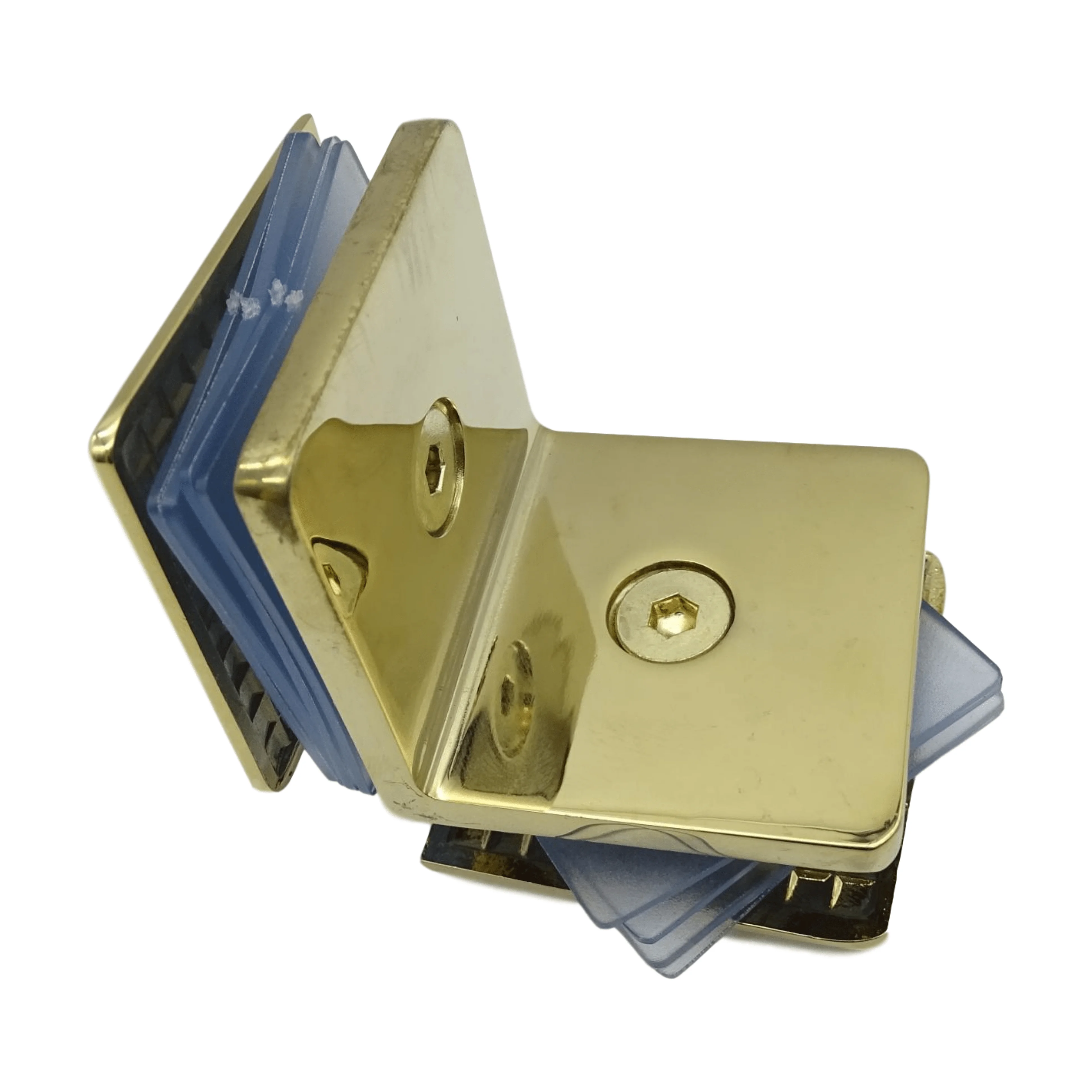 Kensharp PVD Zinc Alloy Door Hardware Fitting Glass To Glass Clamp Shower Screen Glass Hinge