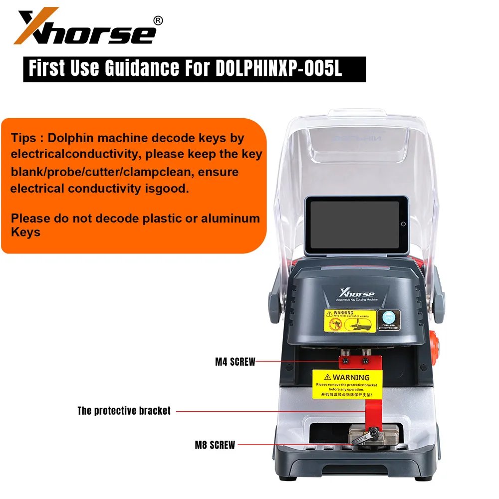 Xhorse Portable Adjustable Screen 2000+ Car Models Automatic Key Cutter Dolphin II XP-005L XP005L Car Key Cutting Machine