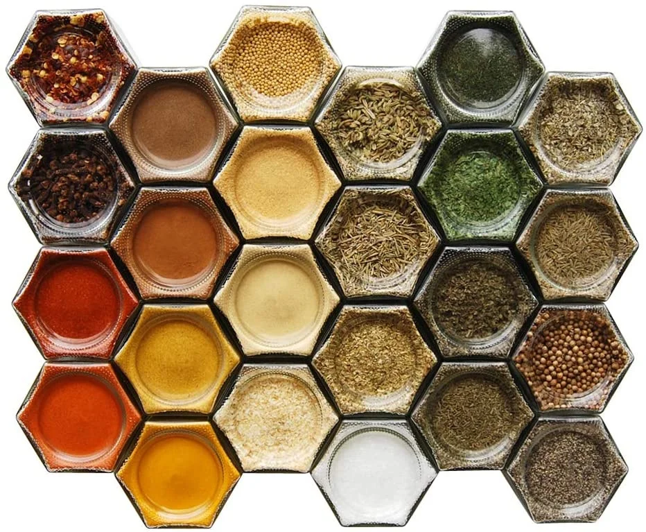 Hot Selling Everything Spice Kit Hanging Magnetic Spice Rack Fridge Mounted Spice storage Jars set