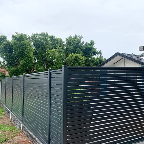Hot sale exterior decorative powder coated DIY horizontal slat garden fence