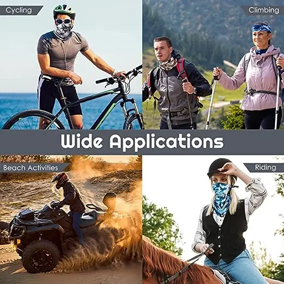 LEO  all seasons face cover polyester neck gaiter face mask fabric seamless tube bandana