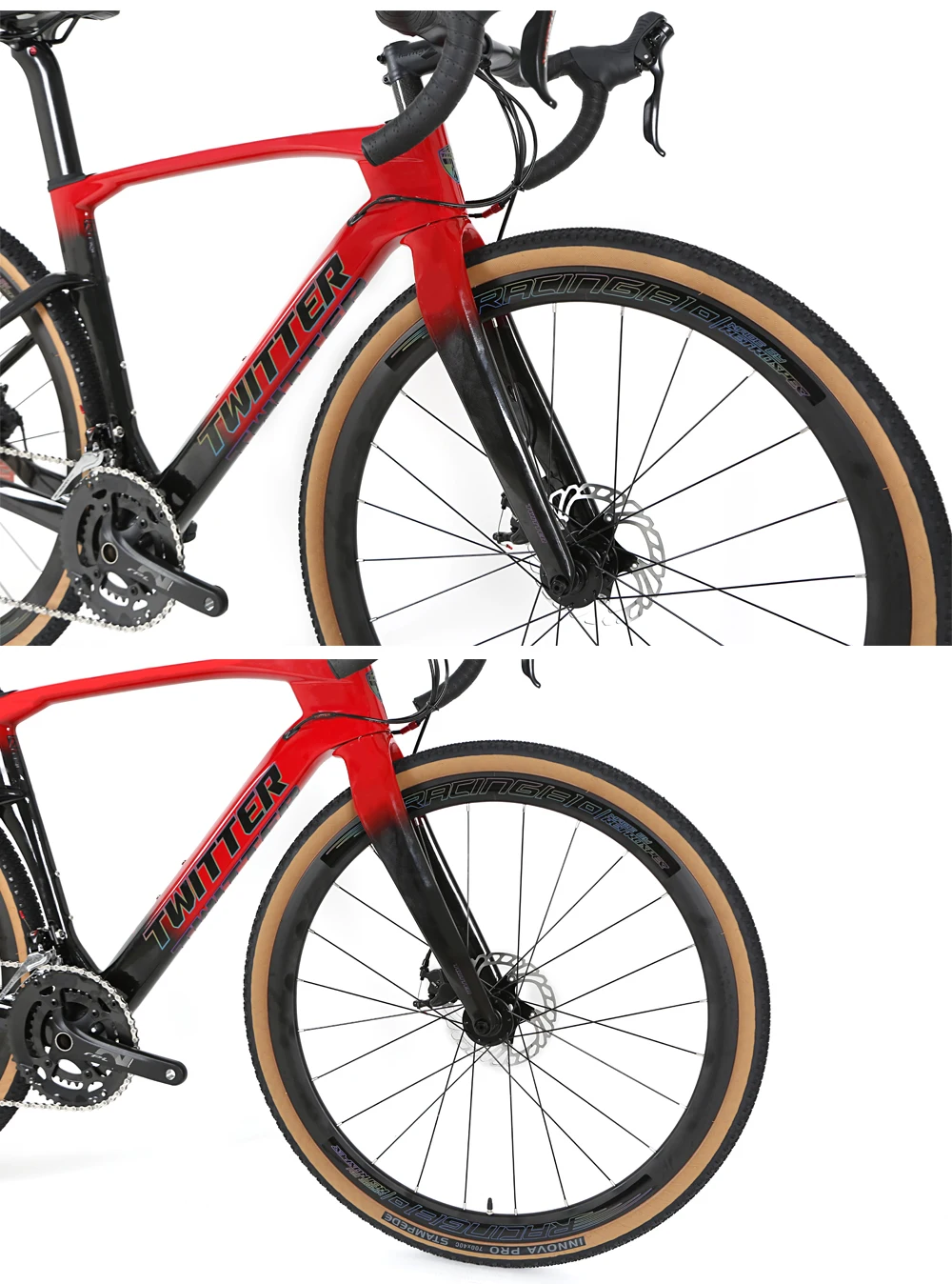 TWITTER Gravel V2 24 Speed Carbon Fiber Road bicycle Gravel Bike 700C roadbike