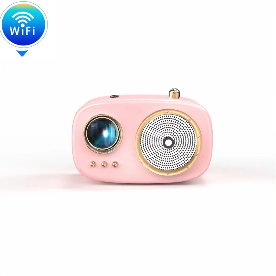 Portable Mini Electronic Focus HD 720P LCD Support 1080p with WiFi and Bluetooth Home Theater Projector