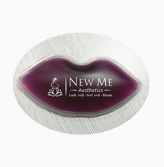 Brown Red lip Gel Pad / Reusable Cool Pack / Ice Pack Aesthetics