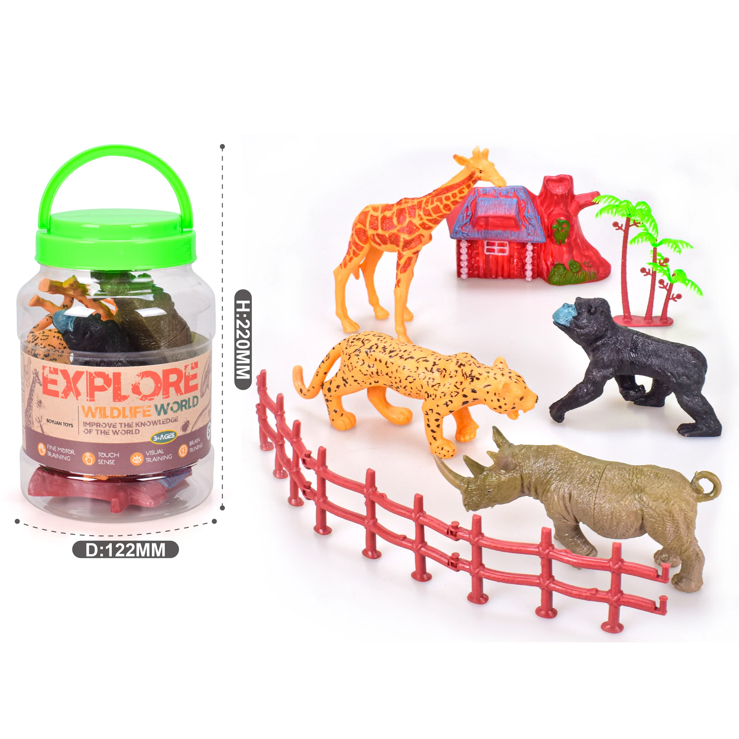 Ranch Animal Model Toy 3d Realistic Mini Animal Models Horse Chicken Dog Plastic Model Animals Small Toy For Children Gift