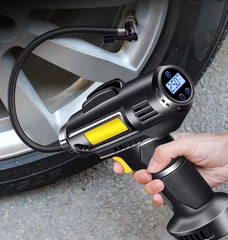 120W Handheld Air Compressor Wireless Wired Inflatable Pump Portable Air Pump Tire Inflator Digital AutoTire Inflator Equipment