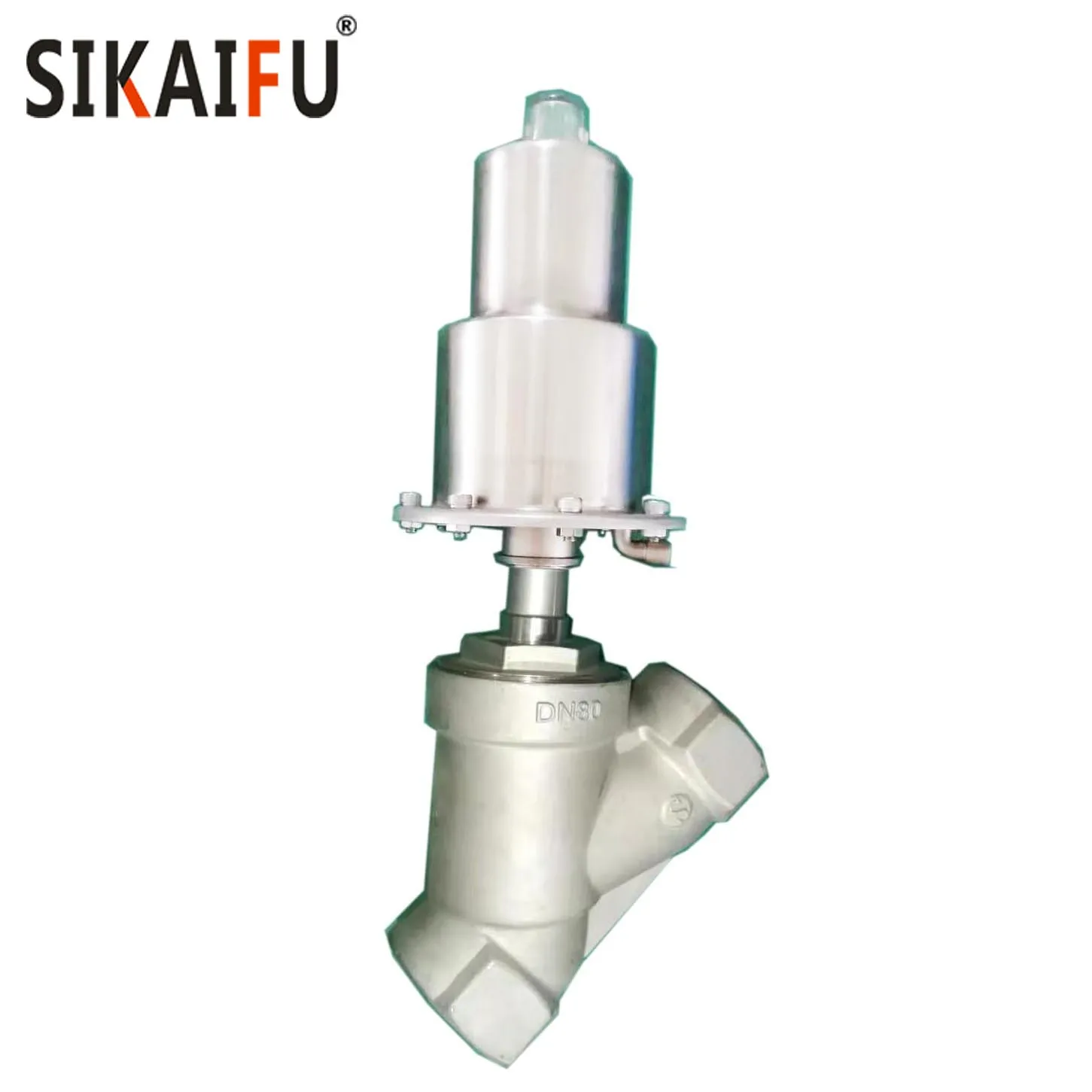 DN20 plastic head stainless steel 2-2 way Pneumatic Tilt Valve For Steam