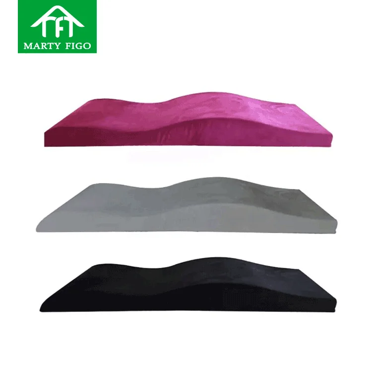 Customize massage table mat curved lash bed pads wave thin lash bed topper orthopedic high density memory foam curved mattress