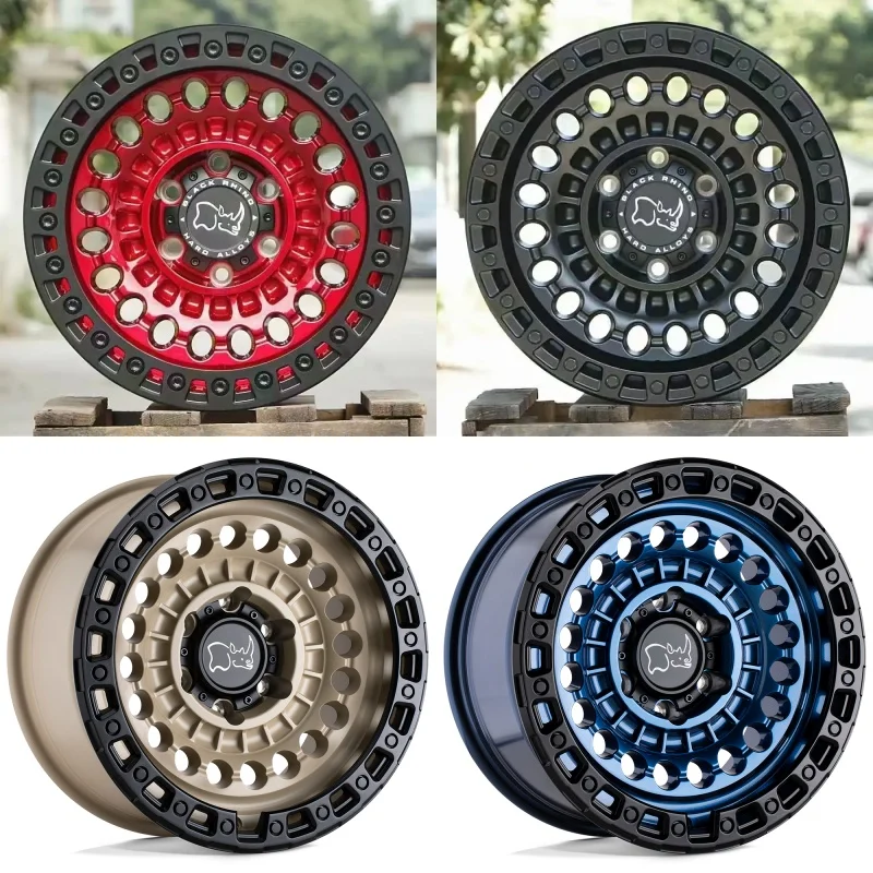 4X4 off road  black machine face  5x114.3 rines aluminum mag car alloy wheel for black rhino SUV Wheels 20 18 17 16 15  inch rim