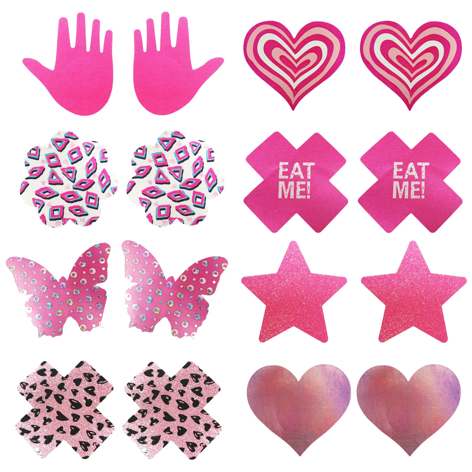 Rave Neon Nipple Sexy Cover Pink Sticker Breast Custom Disposable Pasties Nipple Cover Sticker Custom Nipple Sexy Pasties Breast