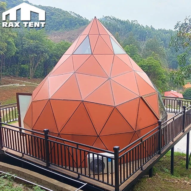 Exclusive 6M Peach Shape Glamping Tent Hotel with Shower and Toilet