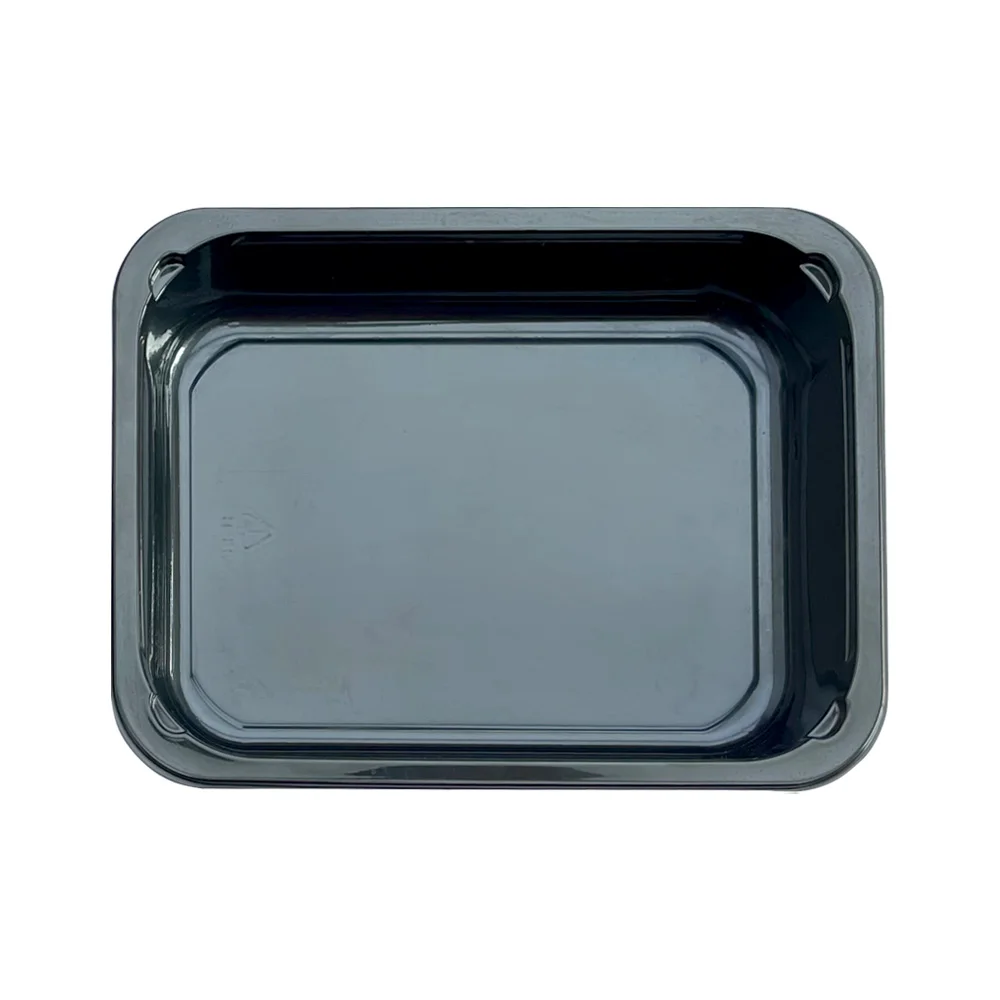 Airline Food Tray CPET Ovenable Microwaveable Black White Plastic CPET Tray Food Disposable Packaging