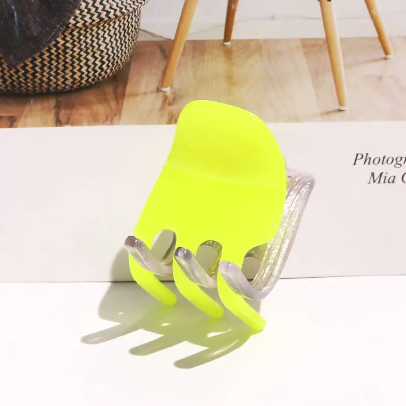 XinMei wholesale small acetate two tone hair claws clips long teeth jaw claw clips for women thin hair clips hair accessories