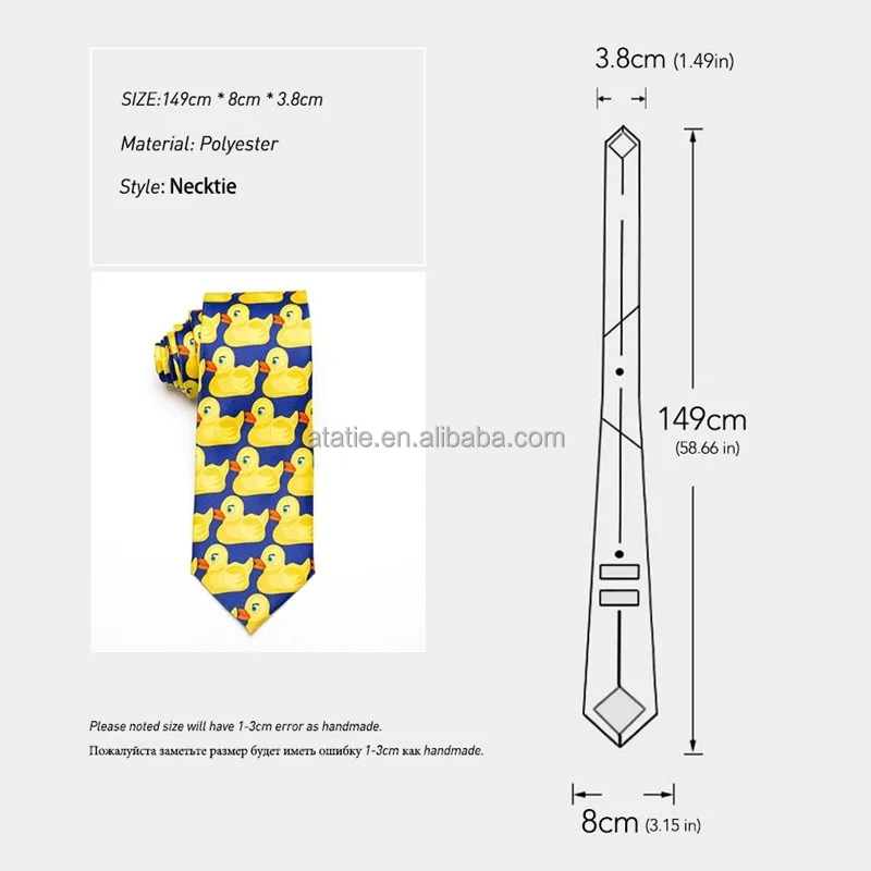 Mens Yellow Rubber Duck Tie Fashion Necktie From Hot TV Show How I Met Your Mother 8CM Width Men Gifts ties