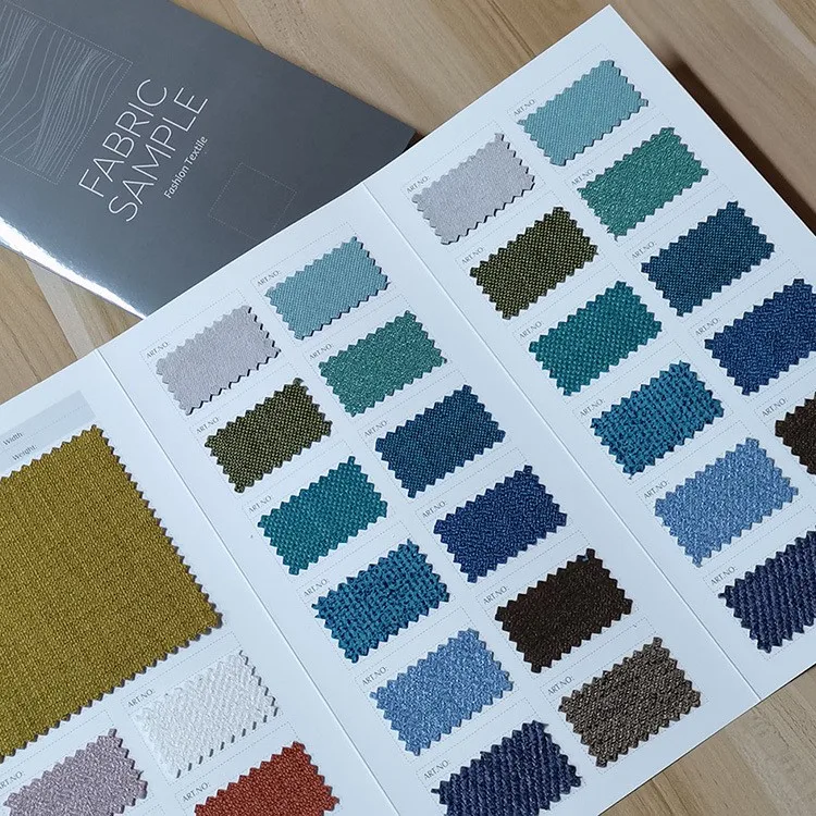OEM fabric sample chart fabric colors book textile brochure