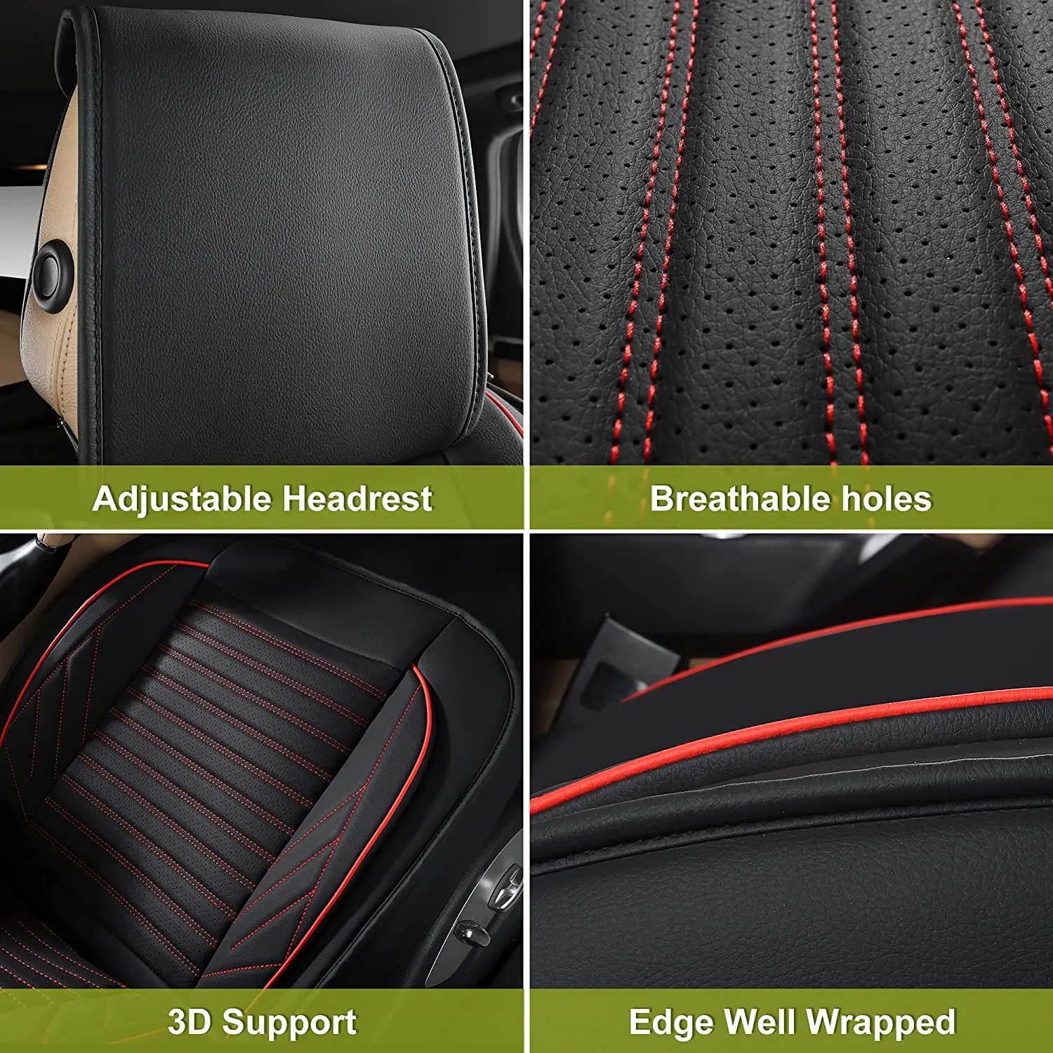 Universal Full Cover Leather Car Seats Cover Waterproof Original Seat Protector with Pockets for Car Seat