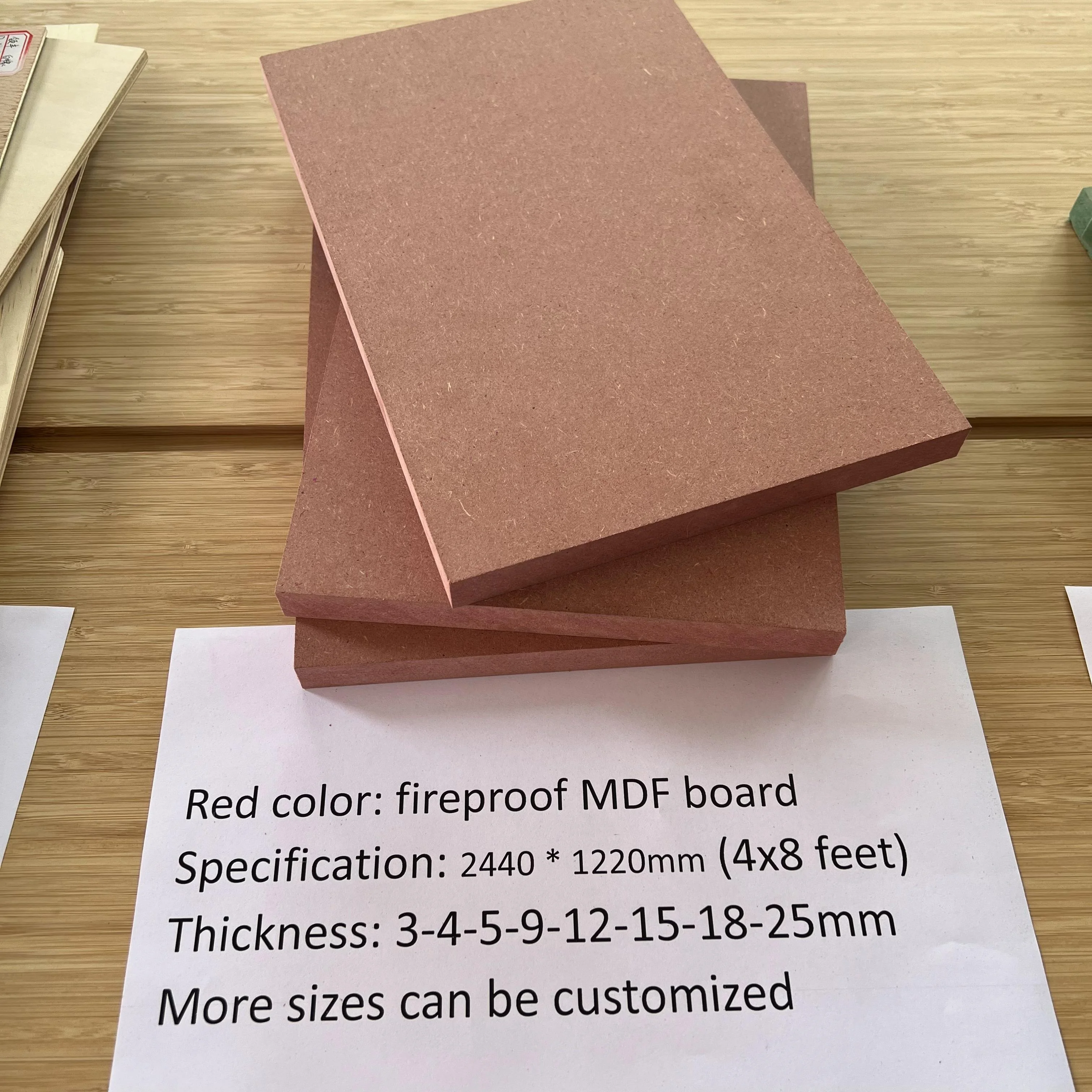 Customized Multiple Color Plain 18mm Mdf Board Can Be Film Faced By Melamine Or HPL for Furniture and Kitchen Cabinet