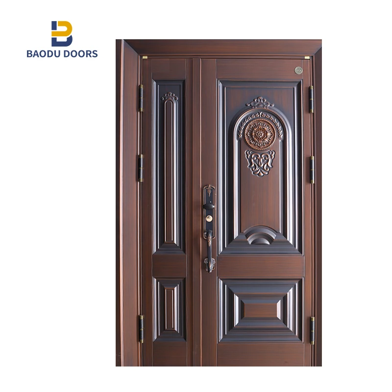 High quality american bulletproof modern American style interior metal wood door