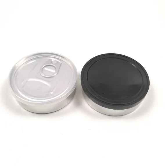 100ml 73x23mm empty pressitin tuna press cali tin cans 3.5g- labels stickers