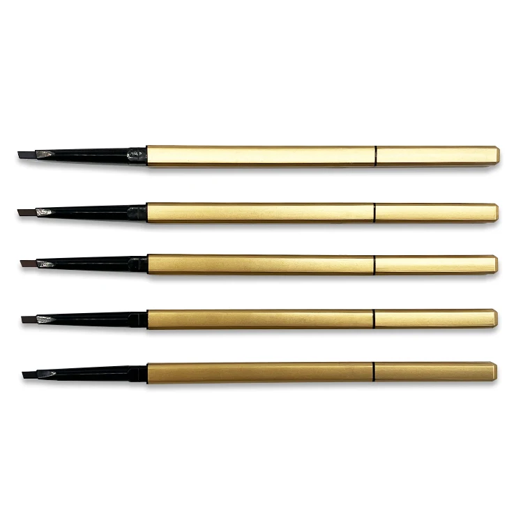New Double-headed Ultra-fine Waterproof Eyebrow Pencil Triangle Eyebrow Pencil automatic round eyebrow pencil
