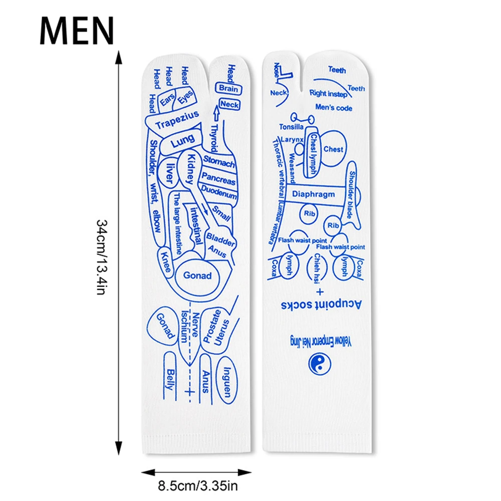 Healthy and Interesting Warp Socks Magical Meridian Socks  English Version Digital Acupuncture Points Socks