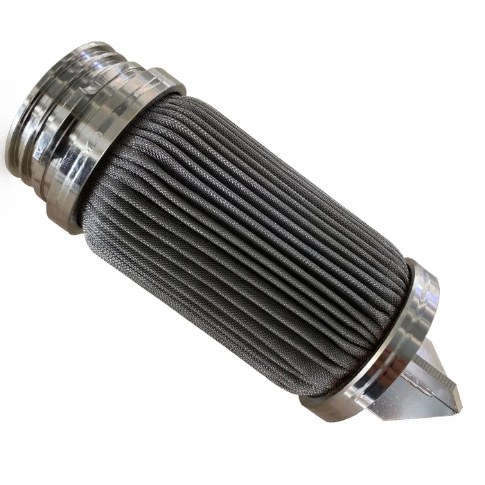 Factory Direct Sale Stainless Steel Sintered Fuel Polymer Melt Filter Pleated Filter Element