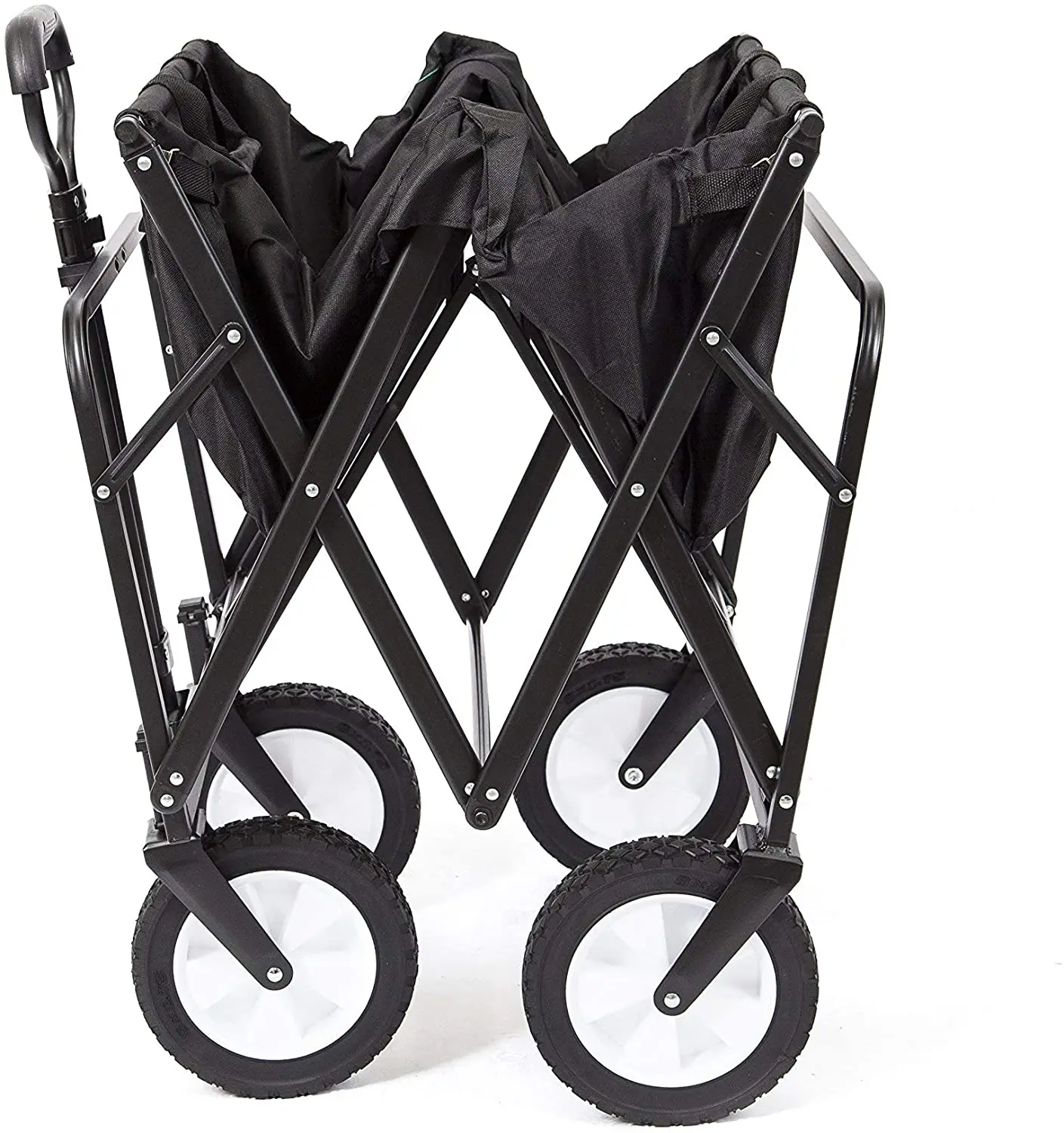 Folding Garden Cart Outdoor Beach Wagon Grocery 400d Oxford Cloth Mini Wagon Collapsible Wagon Cart In Camping 60kgs Load