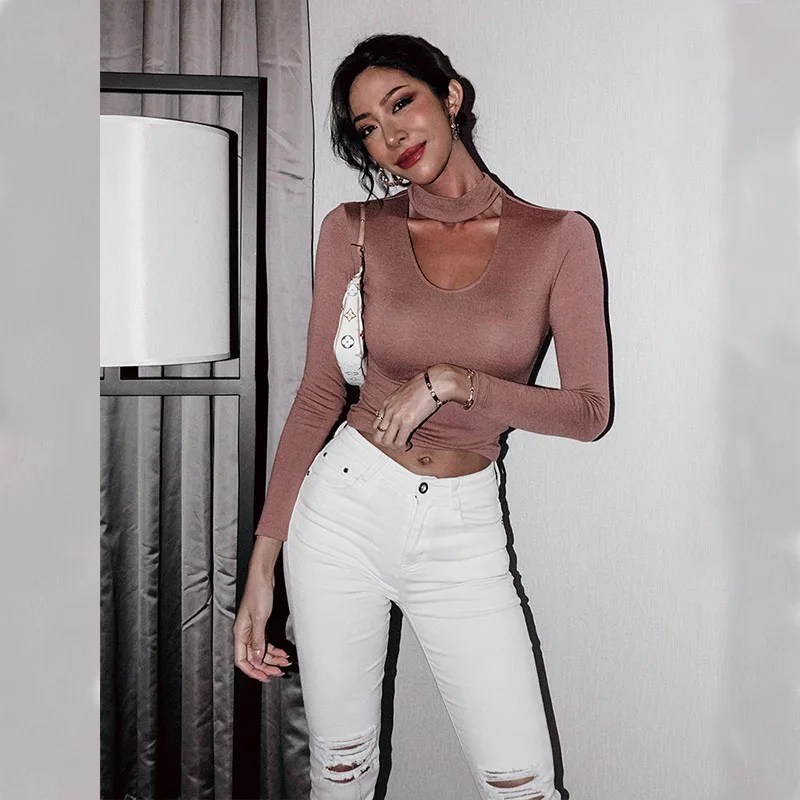 Knitted Pullover Sweater 2020 Top Fashion Custom Women Long Sleeve Turtleneck Women High Neck Women Girl Clothing Casual OEM