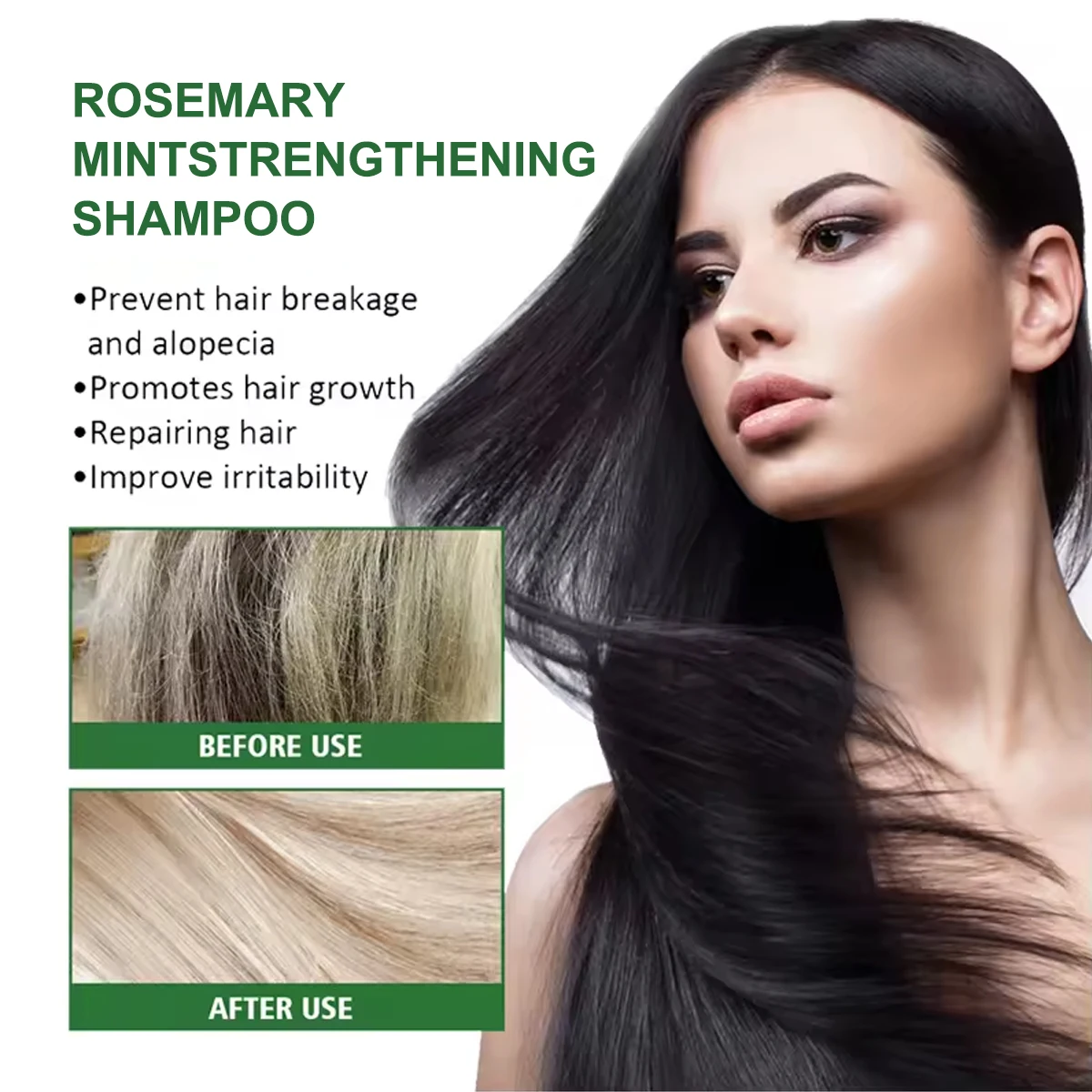 New arrival Wholesale Rosemary Mint Strengthening Shampoo and Conditioner Anti-Split Ends Gentle Cleanses Nourish Hair Shampoo