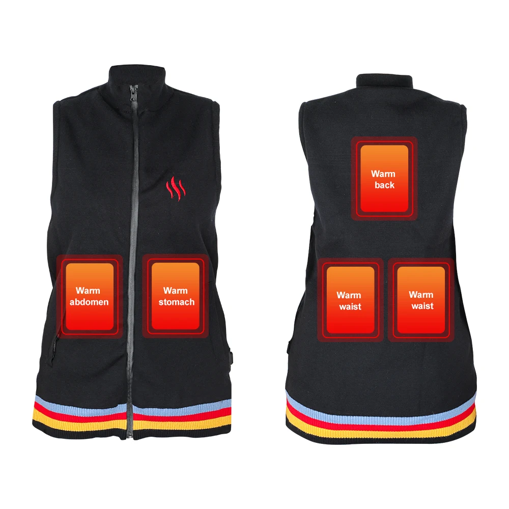 Kotiontech Electric Rechargeable Battery Waistcoat 5 Heating Zones Heated Vest