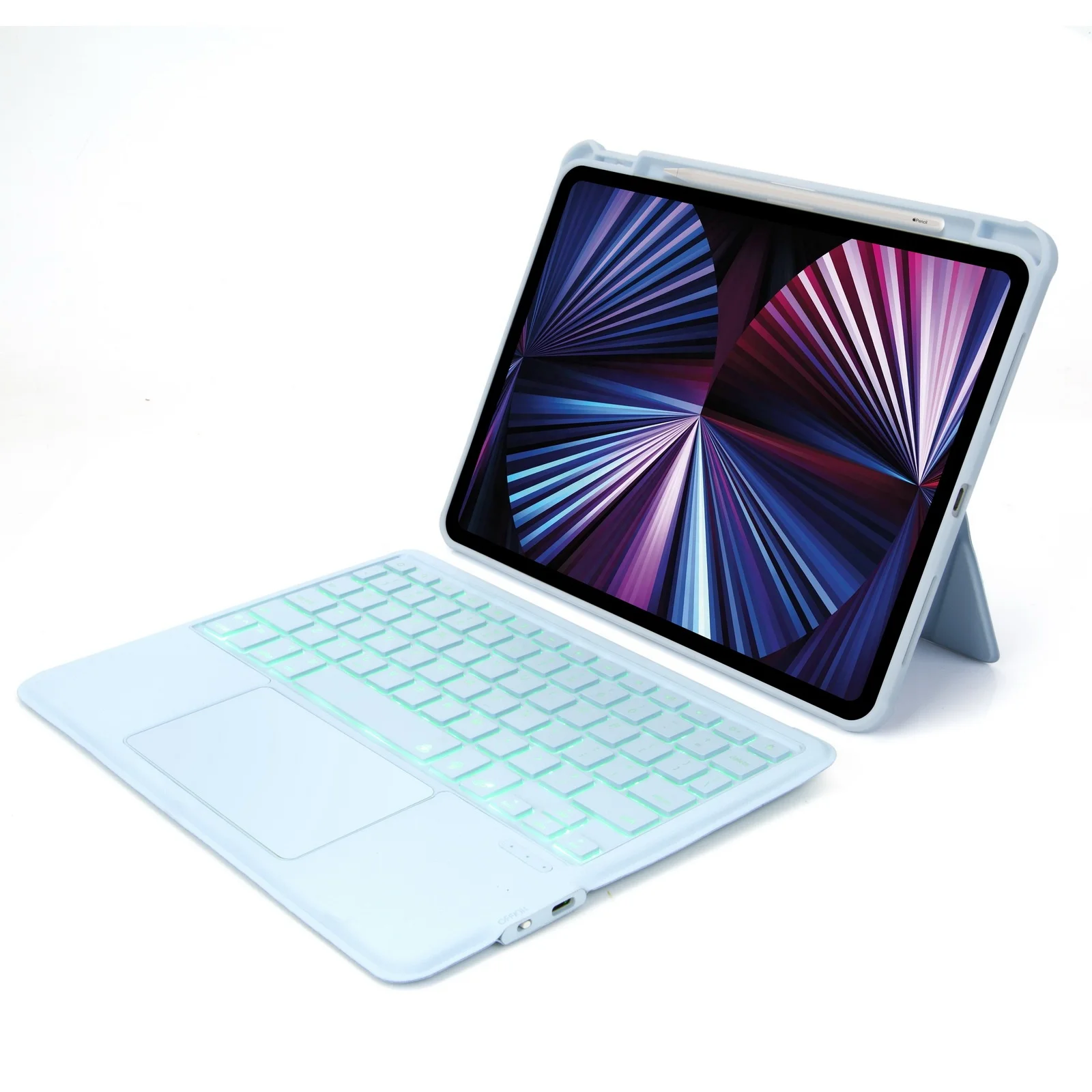 2023 Wholesale detachable PU Leather Pencil Holder Tablet Case BT wireless Keyboard Cover For iPad 11 Pro 12.9 /iPad Air 4 10.9