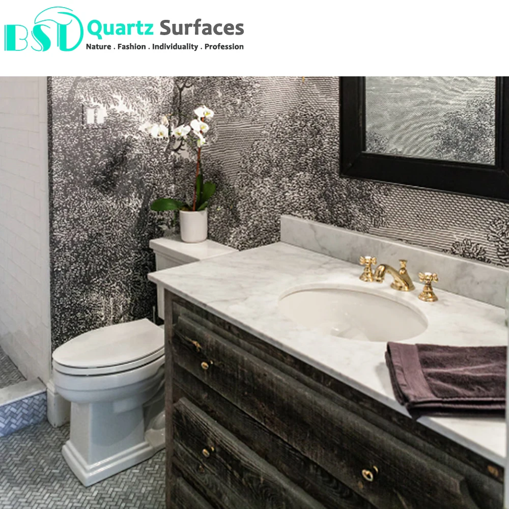 Jazz White Quartz Slab for Kitchen Countertop and Island Top Porcelain Tile Slab for Countertop Floor Wall