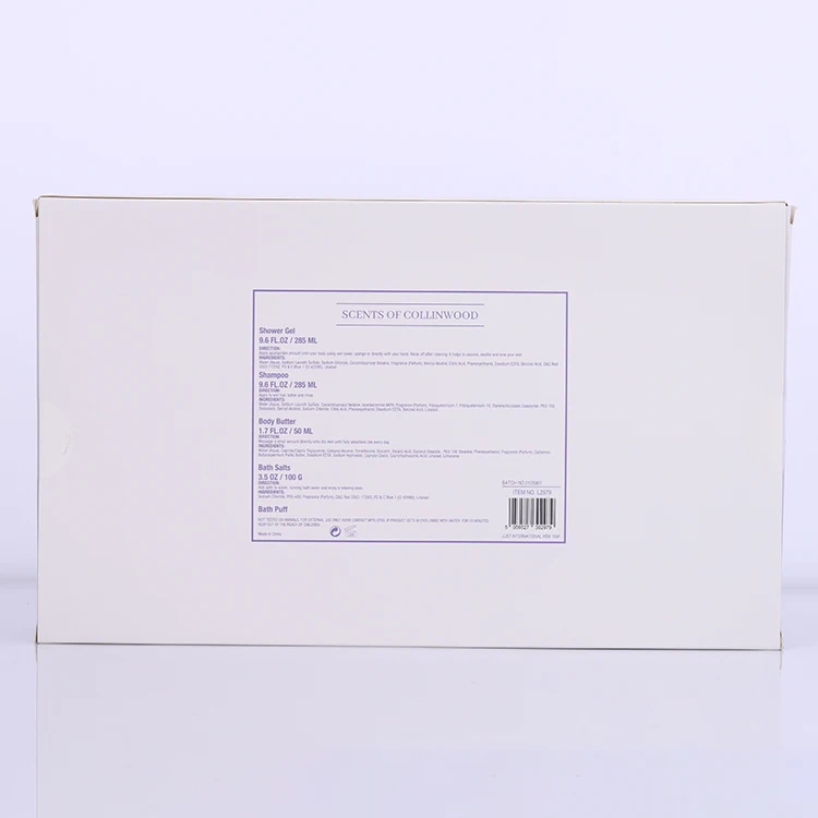 Wholesale 285ml shower gel shampoo lavender bath spa gift kit women bath and body care set