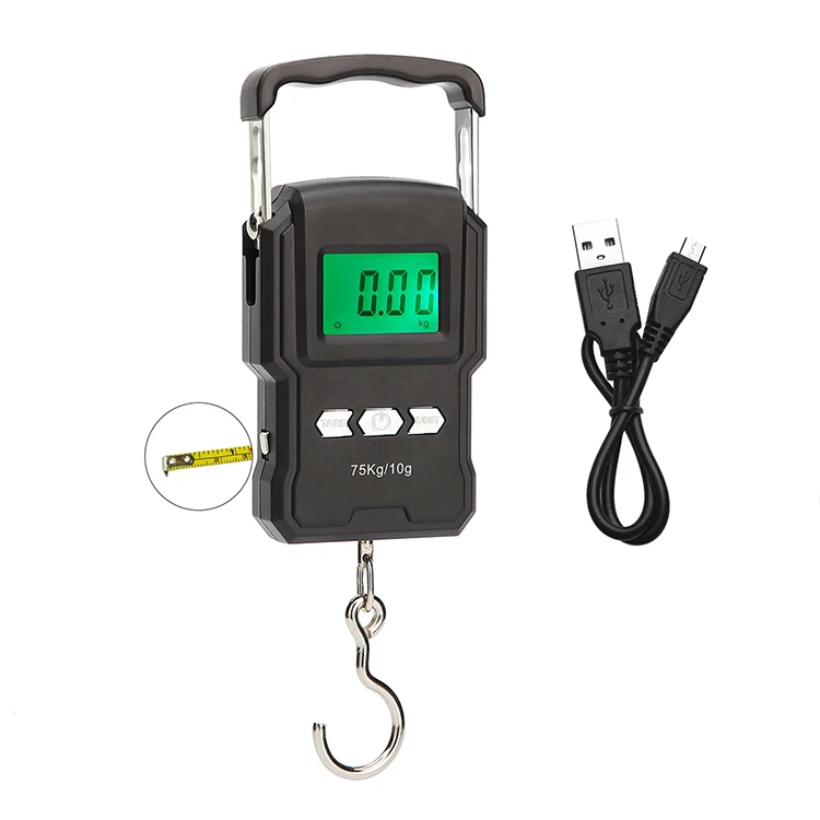 Black LCD Digital Display High Quality Accurate Electronic Hand Scale Hanging Portable Scales