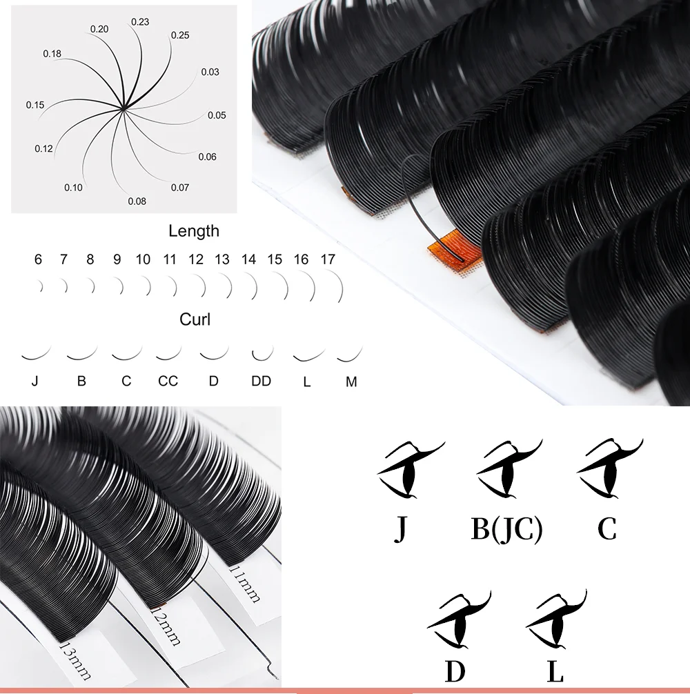 Eyelash Extensions Volume Individual 3d Mink Eyelashes Private Label Lashes Extension Suppliers