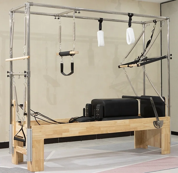 Best Selling Steel Base Wood Spring Tower Spine Corrector Set Instrument Reformer Trapeze Table Cadillac Pilates Ladder