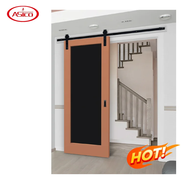 Customized Kitchen Cabinet Sliding Door With Classical American Flat Track Barn Door Hardware