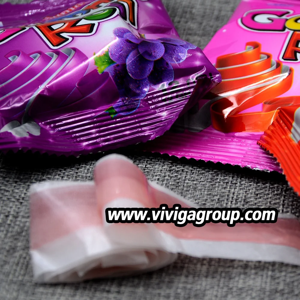 China Factory Wingoo Fruit Chewing Gummy Candy Roll
