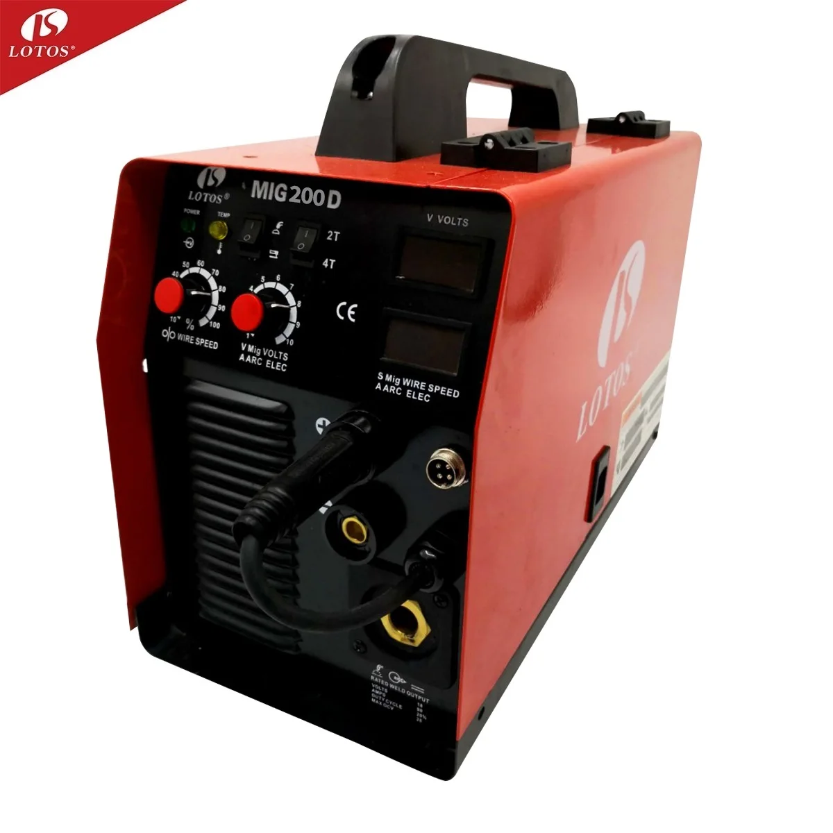 Lotos China factory price hotsale mig welding machine inverter portable welders 160/175/200 gasless mig welding torch