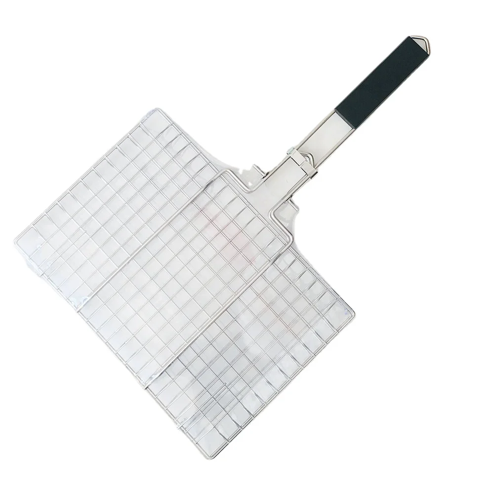Big cooking area multi function barbecue grills wire mesh basket with detachable handle
