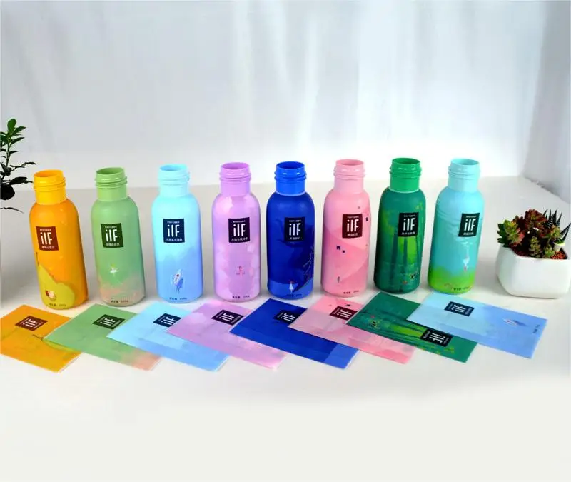 heat shrink wrap labels for soft drink juice bottle plastic sleeve shrink wrap plastic bottles stickers milk bottle cap