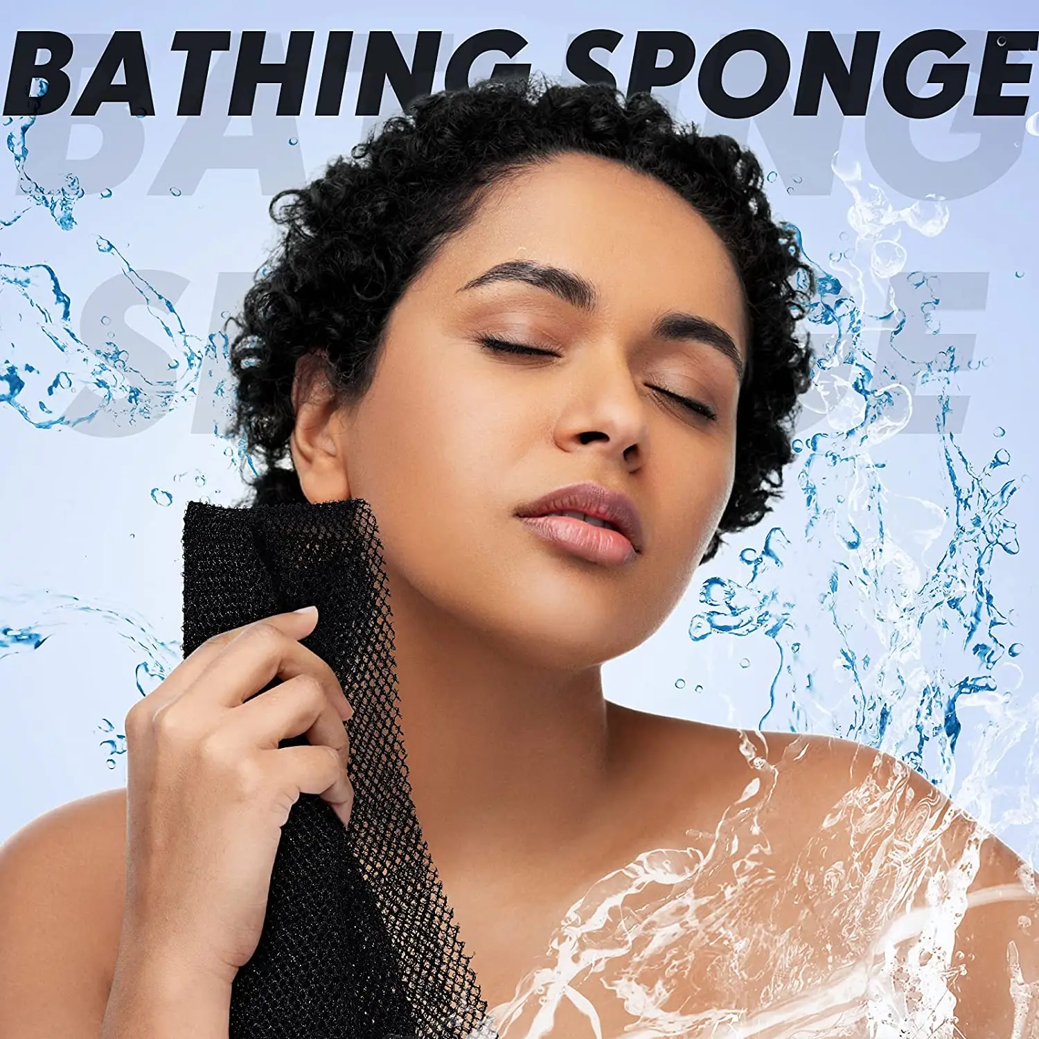 Sponge Exfoliating Body Scrubber African Bath Sponge Back Scrubber Skin Smoother Long African Net