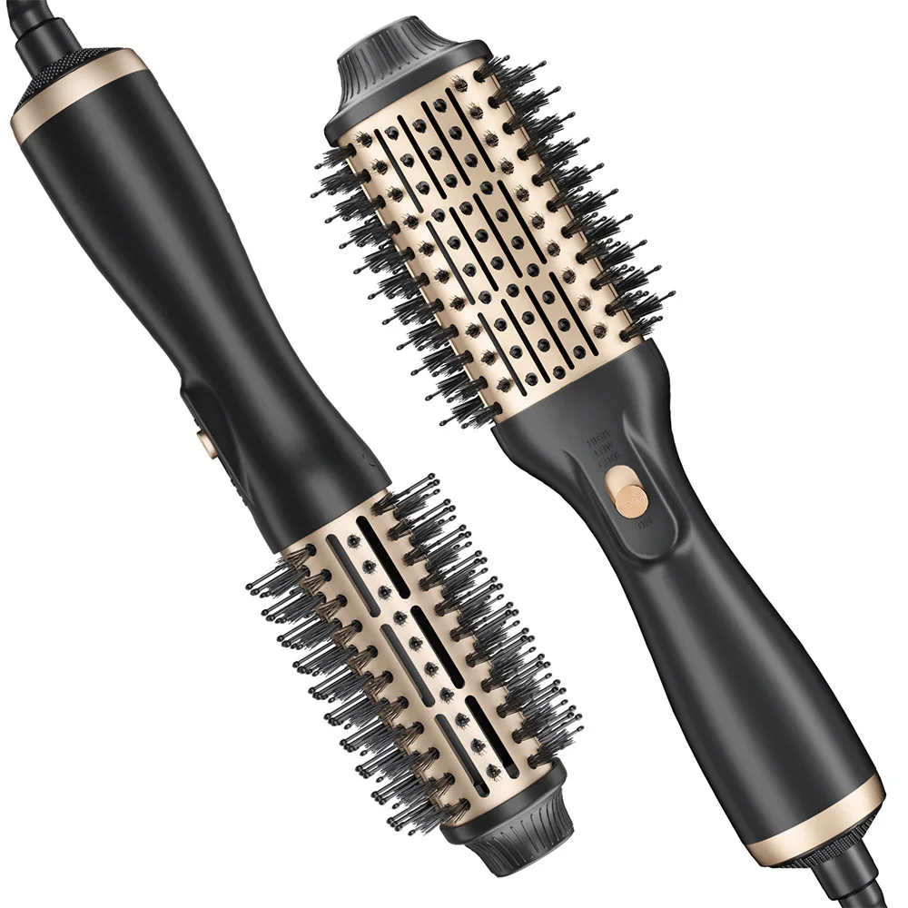 2 in 1 Round Curl Straightener Blow Mini One-step Hair Dryer And Volumizer Hot Air Brush