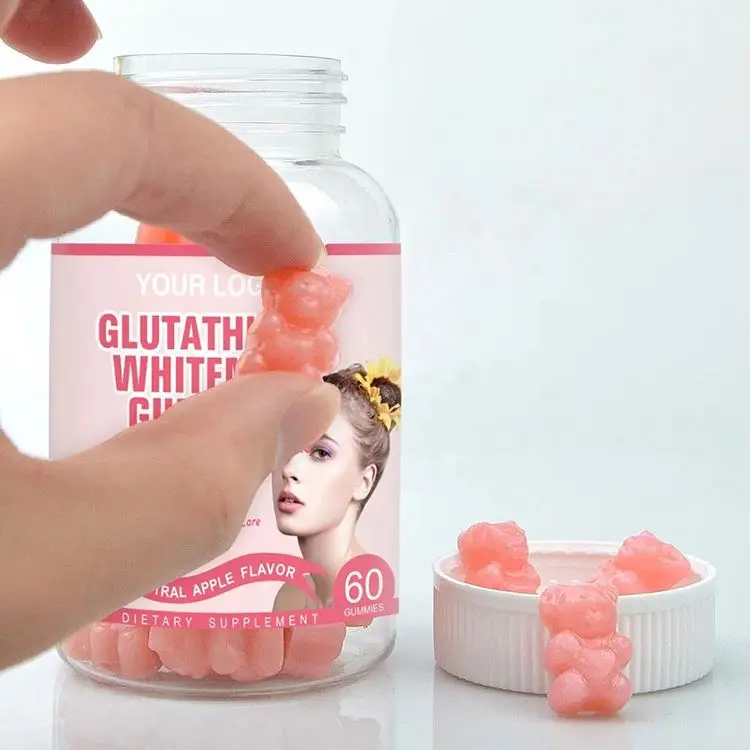 GMP Hot Sale Skin Brightening Glutathione Gummies ISO Sugar Free 3000mg Beauty Products Food Grade Gummy Vitamins Gummy Candy