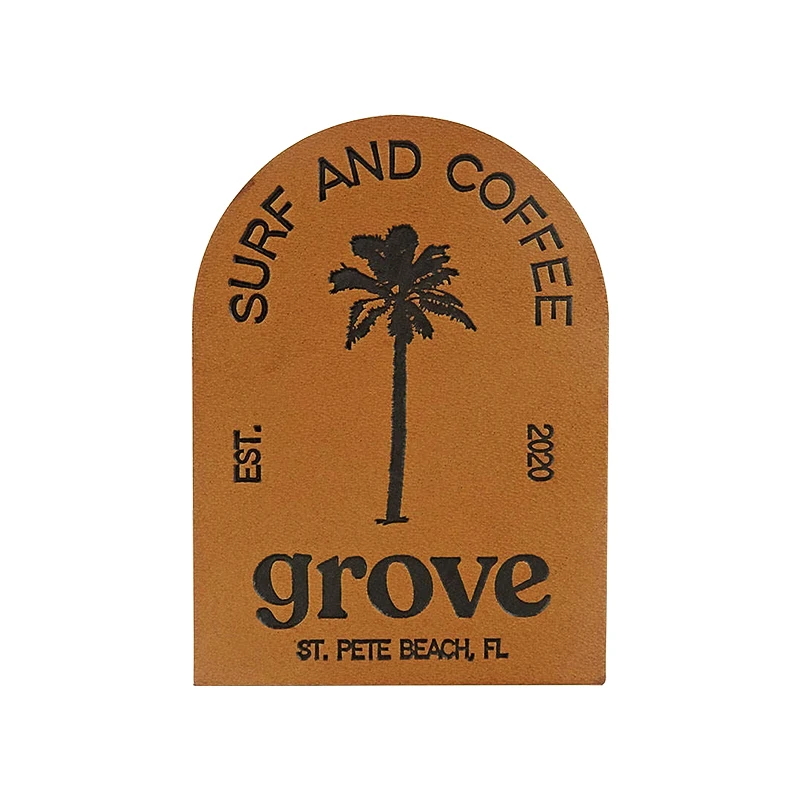 High Quality Tags Labels Factory Custom Logo Debossed Sew On Real Genuine Jeans Leather Patches for Clothing