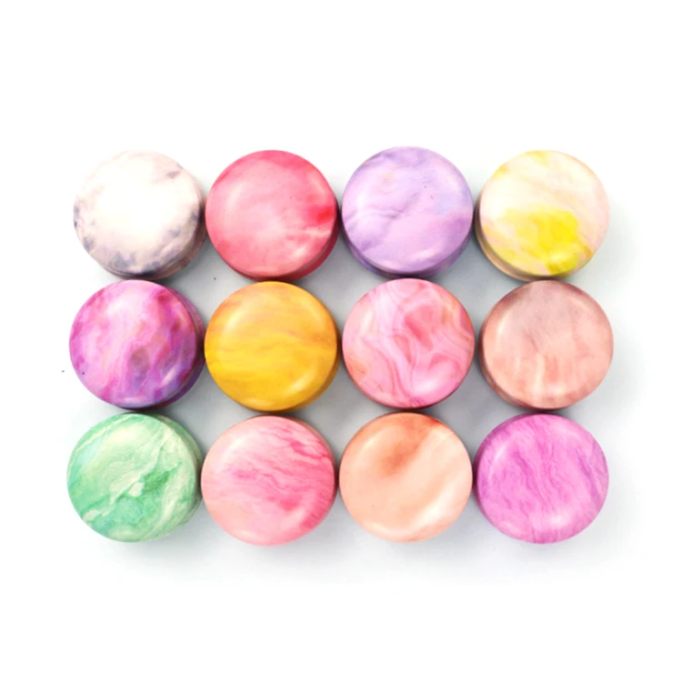 Hot Selling Tinplate Round Cosmetics Tin Box Mini Wax Tin Box/Colorful Macaroon Balm Tin Container