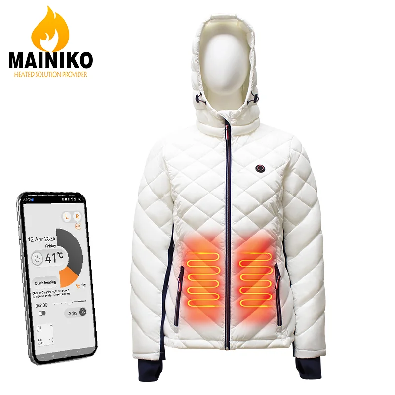 Winter Battery High Visibility Electrical Electric With Battery Pack Down Feather Body Warmer Heated Jacket