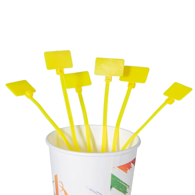 Self locking convenient flexible multi color plastic heavy resistant cable tie tag