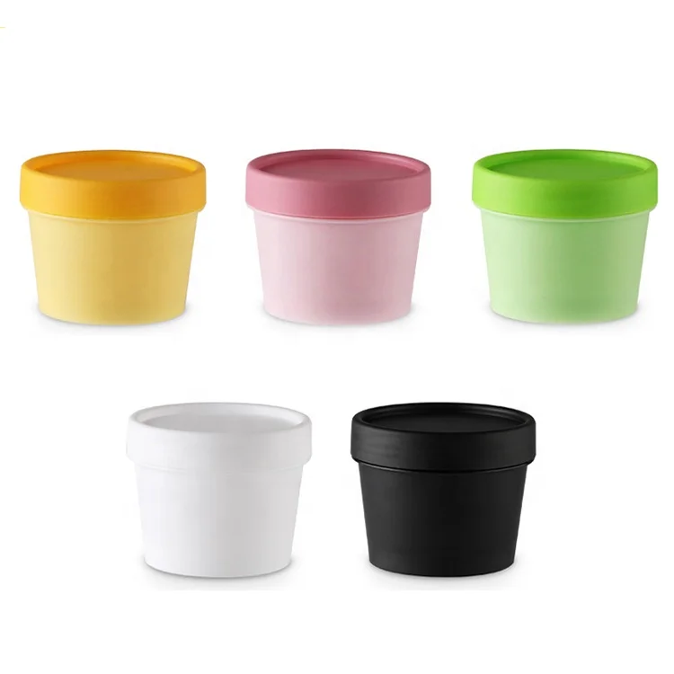 
50g 100g 200g colorful mask bucket bottle cream jars plastic PP containers cosmetic jar 